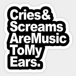 TF - Text - Cries & Screams Sticker